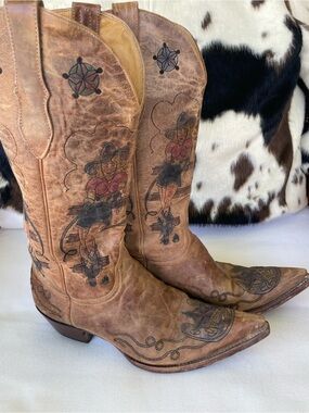 RARE Old Gringo Tattoo Lady Pin-Up Cowgirl Boots 8.5B – Western Tattoo Boots